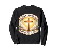 Christ Is Risen Truly He Is Risen Christian Easter Womens Sweatshirt
