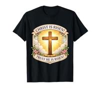 Christ is Risen Truly He is Risen Christian Easter Womens T-Shirt