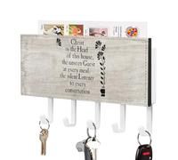 Christ is The Head of This House Key Holder Wall Mount Key Rack Inspirational Quotes Self Adhesive Key Hanger Organizer Retro Decorative for Entryway Hallway Kitchen Home 7x4 Inch