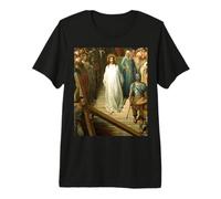 Christ Leaving the Praetorium Painting by Gustave Dore Premium T-Shirt