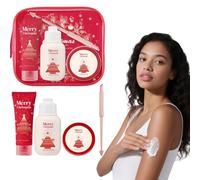 Christ mas Skincare Set Gifts Set with Hand Foot Body Care Cream, Christ-mas Moisturizing Skincare Set for Women Men Girls Boy, Improve Dull Skin, Travel Size Skincare Set (A)