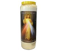Christ Merciful Novena Jar Prayer Candle 18 x 7 cm 100% Vegetable Combustion 9 days - 216 hours