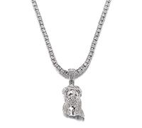 Christ Piece Head Face Pendant For Men Iced Out Shining Crystal Charm Necklace With Chain Hip Hop Jewelry