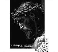 Christ Poster Catholic 1000-Piece Puzzle for Adults, 52x38cm/1000pcs; Smooth White Cardboard Pieces; for Anyone Who Enjoys Detailed Challenges
