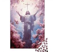 Christ Poster Catholic 5 1000-Piece Puzzle for Adults, 70x50cm/1000pcs; A Shared Activity for Friends Or Family; Low-dust White Cardboard Pieces