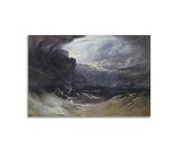 Christ Stilleth The Tempest John Martin Wall Art Posters Prints08x12inch | Decorative Artwork for Living Room Bedroom Office Hallway Entryway Apartment Home Decor and Modern Interior Decoration Styles