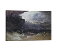 Christ Stilleth The Tempest John Martin Wall Art Posters Prints20x30inch | Decorative Artwork for Living Room Bedroom Office Hallway Entryway Apartment Home Decor and Modern Interior Decoration Styles