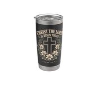 Christ The Lord is Risen Today Luke 24:6 Easter Christian Stainless Steel Insulated Tumbler