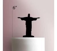Christ the Redeemer- Acrylic Cake Topper 5 Inch Width/Red