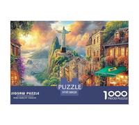 Christ The Redeemer_ Brazil 1000 Piece Puzzle for Adults - Challenging Jigsaw for Mindfulness & Wall Art, Premium Quality with Detailed Art Print 38x26cm/1000pcs