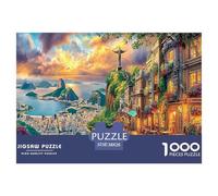 Christ The Redeemer_ Brazil 1000 Piece Puzzle for Adults - Challenging Jigsaw for Mindfulness & Wall Art, Premium Quality with Detailed Art Print 38x26cm/1000pcs