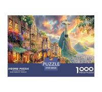 Christ The Redeemer_ Brazil 1000 Piece Puzzle for Adults - Challenging Jigsaw for Mindfulness & Wall Art, Premium Quality with Detailed Art Print 38x26cm/1000pcs