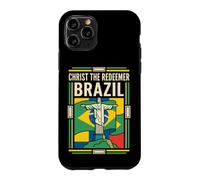 Christ the Redeemer Brazil Flag Monument Vintage Travel Art Case for iPhone 11 Pro