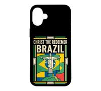 Christ the Redeemer Brazil Flag Monument Vintage Travel Art Case for iPhone 16 Plus