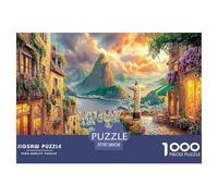 Christ The Redeemer_ Brazil Puzzle 1000 Pcs Jigsaw Puzzle Challenge Paper Eco-friendly Puzzle for Adults & for Age 12 And Up 38x26cm/1000pcs