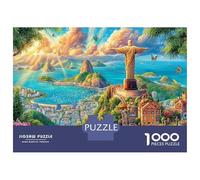 Christ The Redeemer_ Brazil Puzzles 1000 Piece. Impossible Puzzles Challenge Toy for Adults& Kids Age 14 Years Up 70x50cm/1000pcs