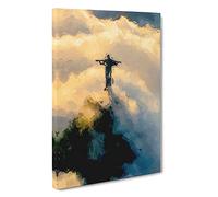 Christ the Redeemer in Brazil Canvas Print | Gallery Wrapped 30mm Frame Wall Art | 30x20 inches | Ready to Hang | Modern Religious Picture | Living Room Bedroom Lounge Office