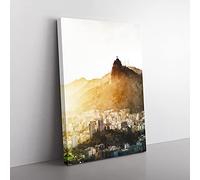 Christ The Redeemer in Rio Canvas Wall Art Print 30x20 Inch