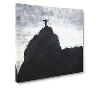 Christ The Redeemer In Rio Vol.1 Canvas Print | Gallery Wrapped 30mm Frame Wall Art | 14x14 inches | Ready to Hang | Modern Religious Picture | Living Room Bedroom Lounge Office
