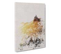 Christ The Redeemer In Rio Vol.3 Watercolour Canvas Print | Gallery Wrapped 30mm Frame Wall Art | 30x20 inches | Ready to Hang | Modern Religious Picture | Living Room Bedroom Lounge Office