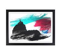 Christ The Redeemer Rio de Janeiro Brazil V2 Framed Print | A2 Black Framed Wall Art | Ready to Hang | Modern Nature Picture | Living Room Bedroom Lounge Office