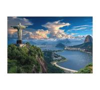 Christ the Redeemer Statue Rio de Janeiro, Brazil，Jigsaw Puzzle for Adults 1000 Piece for Kids Age 12 Years Up Paper Puzzles Educational Game（50x70cm）-AI36