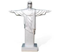 Christ the Redeemer Statue with Sunglasses, Silver Decorative Ornament, Religious Home Décor