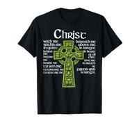 Christ with Me Celtic Cross St. Patrick Breastplate Prayer T-Shirt