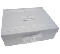Christening A4 Keepsakes Box (Pearl)
