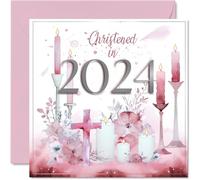 Christening Cards for Girls Her, Christened In 2024
