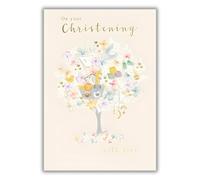 Christening Congratulations Card for Boys/Girls - For Him/Her - Special Finishes - Animal Design - Made in the UK - Eco-Friendly