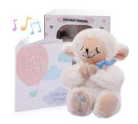 Christening Gifts for Boys, Christening Gifts for Boys, Baby Praying Musical Lamb and Prayer Book Gift Set in Keepsake Box - Praying Stuffed Toy