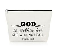 Christening Gifts for Girls Makeup Bag Christian Inspirational Gifts Bible Verse Gifts Baptism Gifts Motivational Christmas Cosmetic Bag Religious Birthday Gift for Friends Faith Gifts Travel Pouch