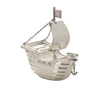 Christening Gifts. Silverplated Pirate Ship Money Box