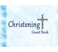 Christening Guestbook: Blue Christening Guest Book/Guests Prayers and wishes for your child