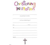 Christening Invitations (Pack of 20 Sheets) - Girl
