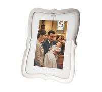 Christening Picture Frame Nickel Plated with Diamante Cross and Stars Happy Homewares Silver One Size