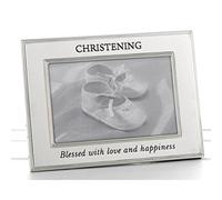 Christening - Polished Silver Message Band Photo Frame (74204)