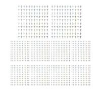 Christening Stickers - 1200 Pieces Silver Foil Stickers for Home Decoration, Christian Decals - For Notebooks, Cups, Glass, Cars , School, Bedroom, Christmas, Birthday