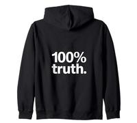 Christian 100% Truth Faithful Living Backprint Zip Hoodie