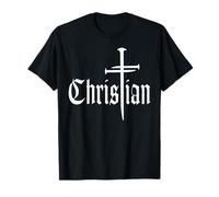 Christian 3 Nails Cross Design Medieval Faith Easter T-Shirt