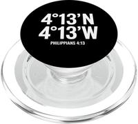 Christian 4 13 N 4 13 W Philippians 4 13 Verse PopSockets PopGrip for MagSafe
