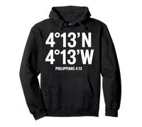 Christian 4 13 N 4 13 W Philippians 4 13 Verse Pullover Hoodie