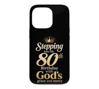 Christian 80th Birthday God's Grace And Mercy Gift Case for iPhone 13 Pro