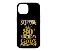 Christian 80th Birthday God's Grace And Mercy Gift Case for iPhone 14