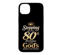 Christian 80th Birthday God's Grace And Mercy Gift Case for iPhone 14 Plus