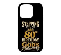 Christian 80th Birthday God's Grace And Mercy Gift Case for iPhone 14 Pro