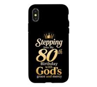 Christian 80th Birthday God's Grace And Mercy Gift Case for iPhone X/XS