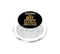 Christian 80th Birthday God's Grace And Mercy Gift PopSockets PopGrip for MagSafe
