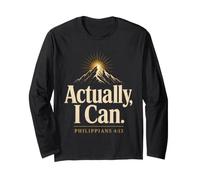 Christian Actually I Can Philippians 4:13 Faith Gift Long Sleeve T-Shirt